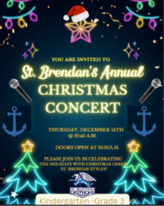 St. Brendan’s Annual Primary Christmas Concert