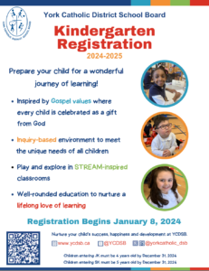 Kindergarten Registration Opens January 8, 2024