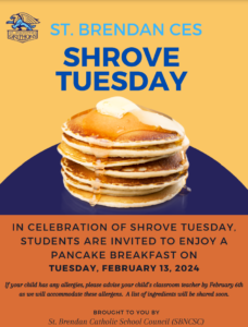 Shrove Tuesday, Feb. 13, 2024